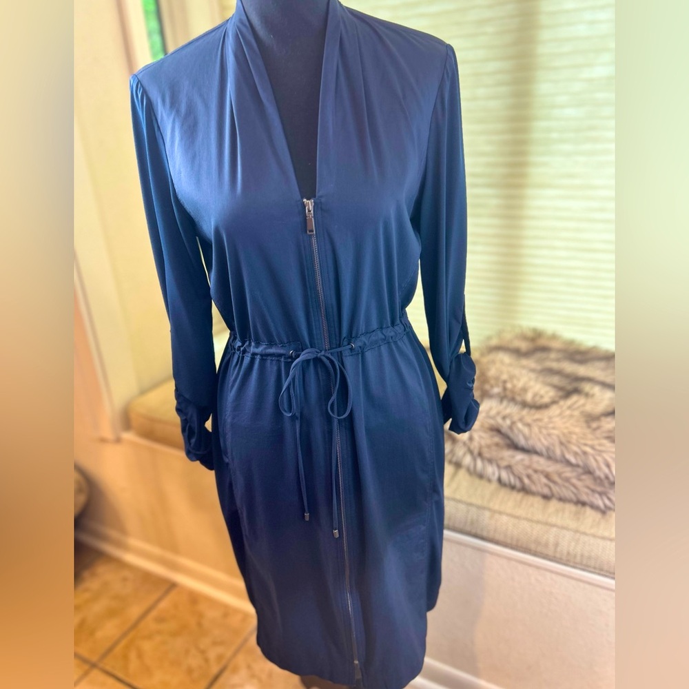 Tahari Navy Front Zip Dress or Jacket